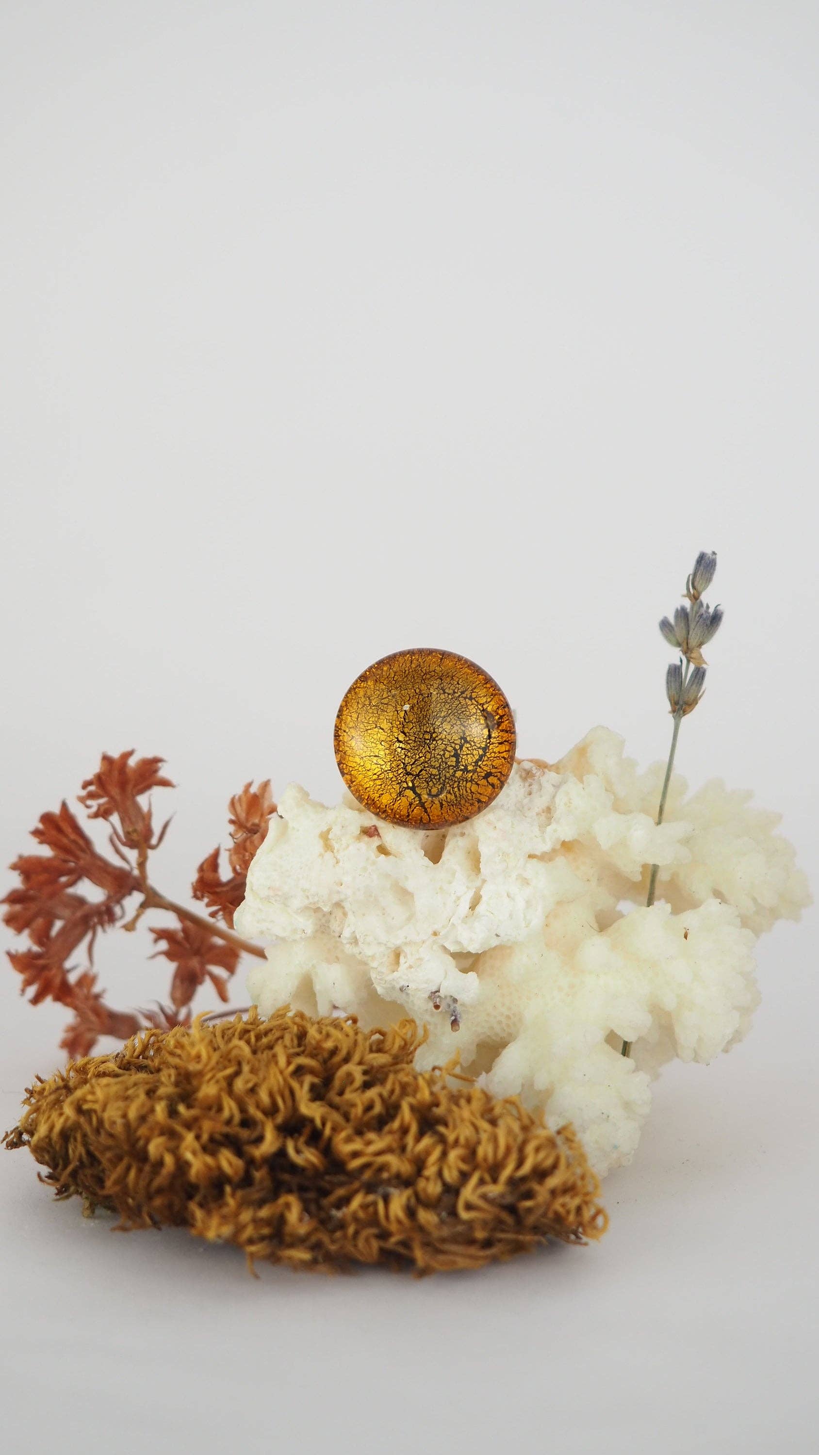 Drusilya Glass Art - Wholesale Cocktail/Statement Ring - Zaniah Ring Handmade Murano Glass Jewelry Lampworking2