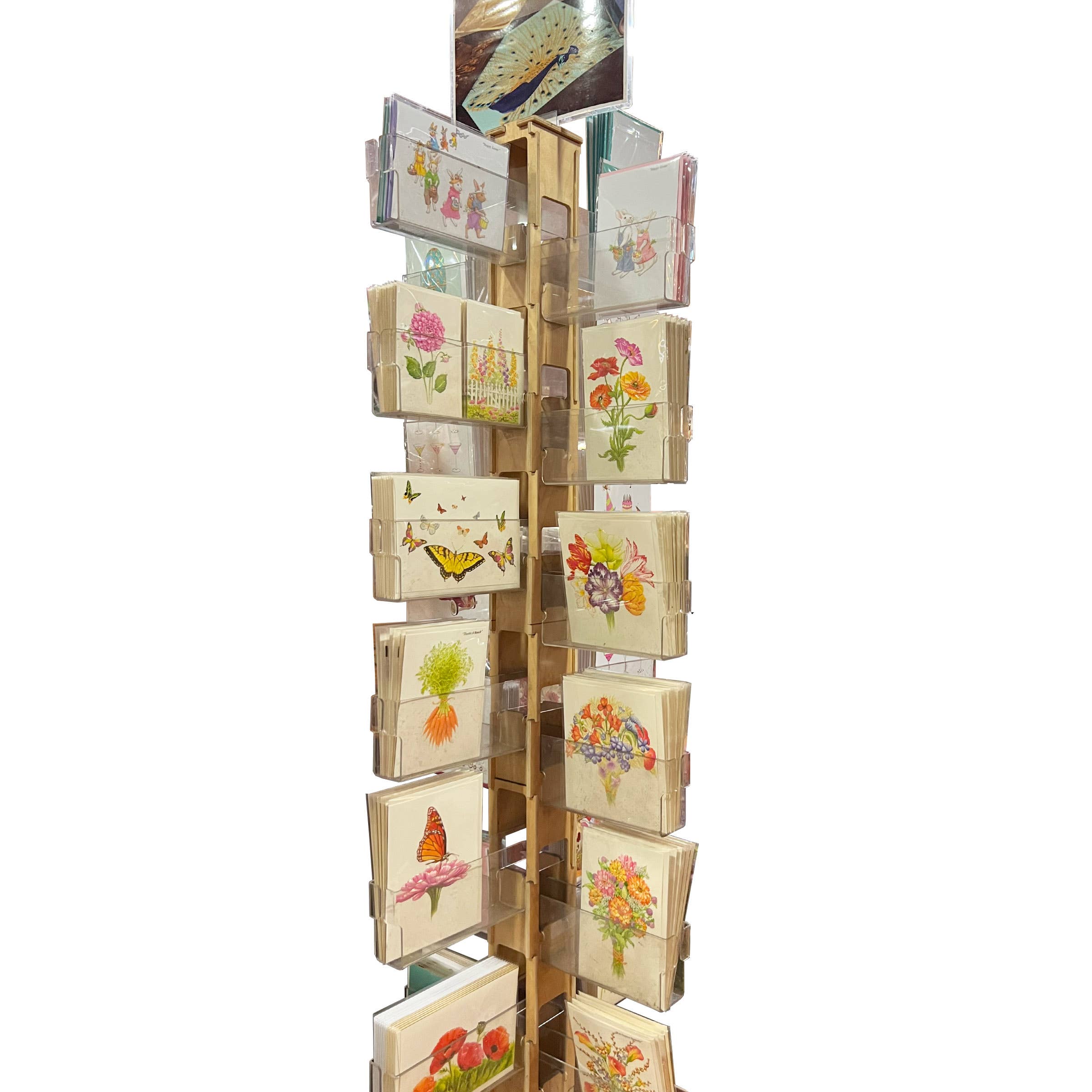 PAULA SKENE DESIGNS – wholesale Retailer display – Paper & novelty – 48 Pocket Greeting Cards Floor Spinner Display1