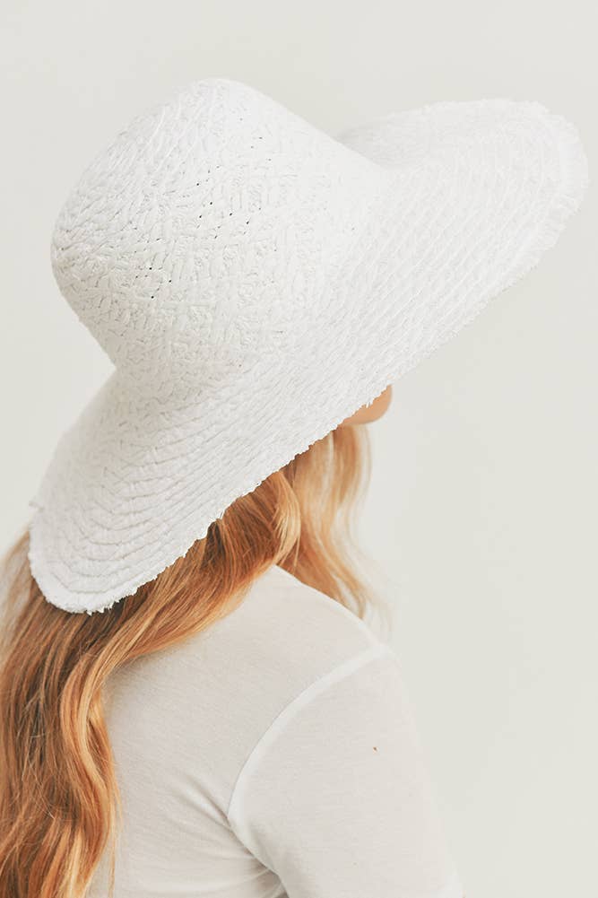 Hana - Wholesale Strohoed - Dames - Zonnehoed Solid Floppy16