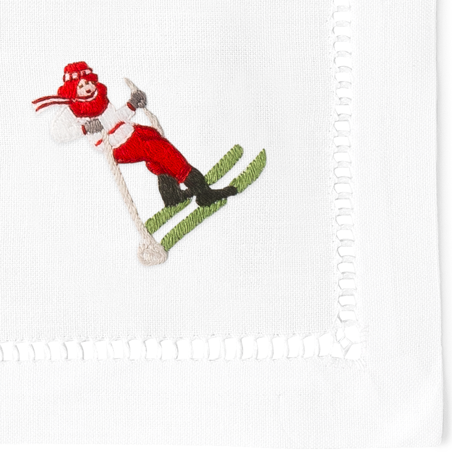 Henry Handwork – wholesale Middags- och tygservett – Skidåkare Cocktail servetter | Blandad uppsättning av 44