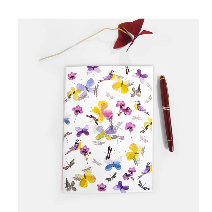 Thévy Guex - Wholesale Notebook - LINED NOTEBOOK NATURE AND BOTANICAL PASTEL WATERCOLOR A50