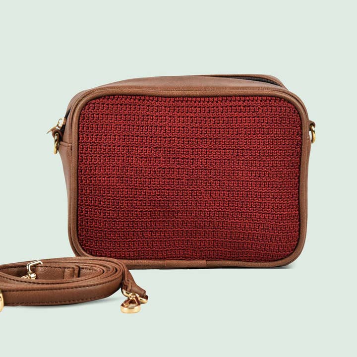 Handcrafted Faux Leather Slide Sling Rectangular Sling Bag for wholesale by Zwende