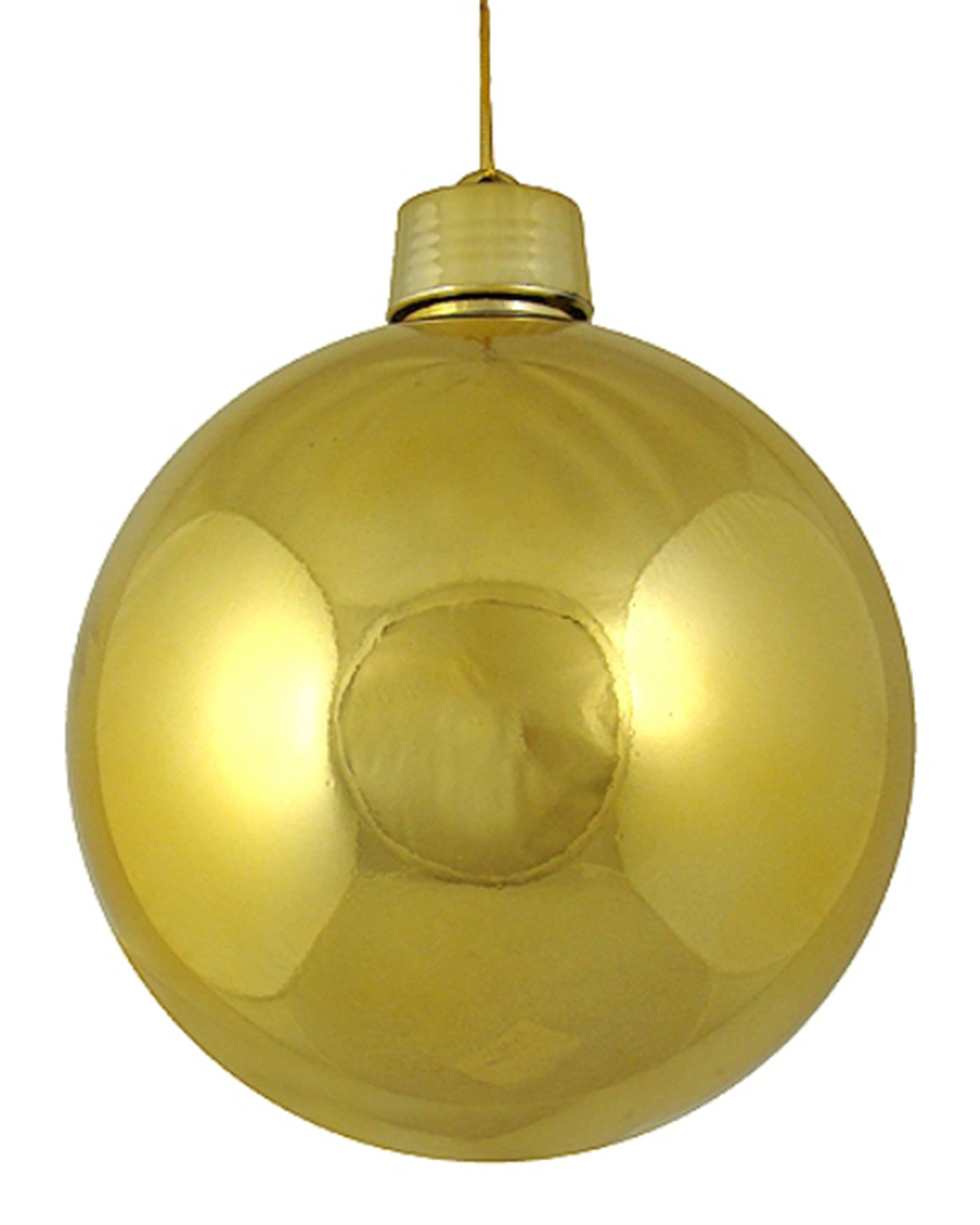 Winterland Inc. - Wholesale Ornament - 10" Shiny Gold Ball 250mm Ornament UV Coated with Wire0