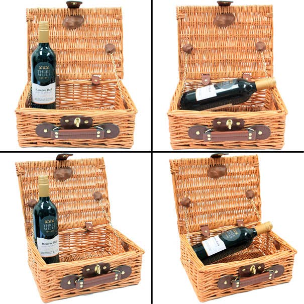Candi Gifts - Wholesale Basket - 10 x Empty Natural Wicker Hamper Baskets with Lids (12")