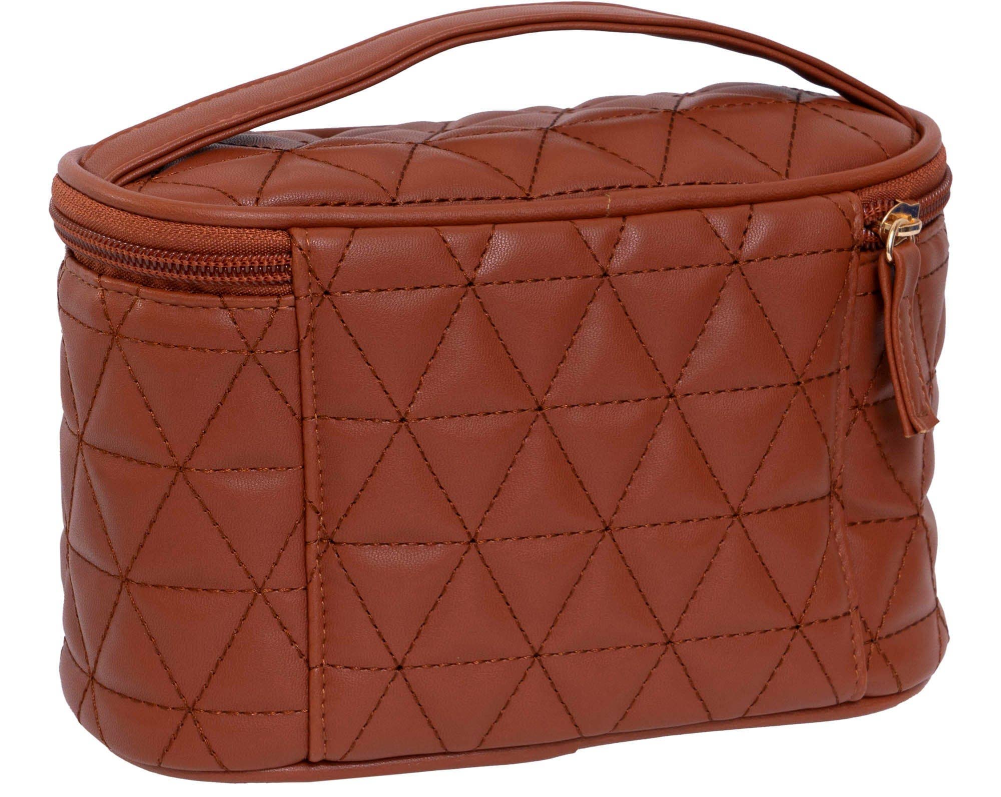 Magid - Wholesale Make-up/cosmetic bag - Joan & David The Triangle Quilted 4 Piece Cosmetic Bag Set4