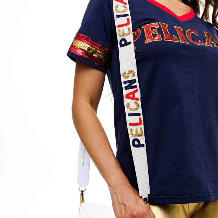 Beaded pelicans purse strap for wholesale by SongLily