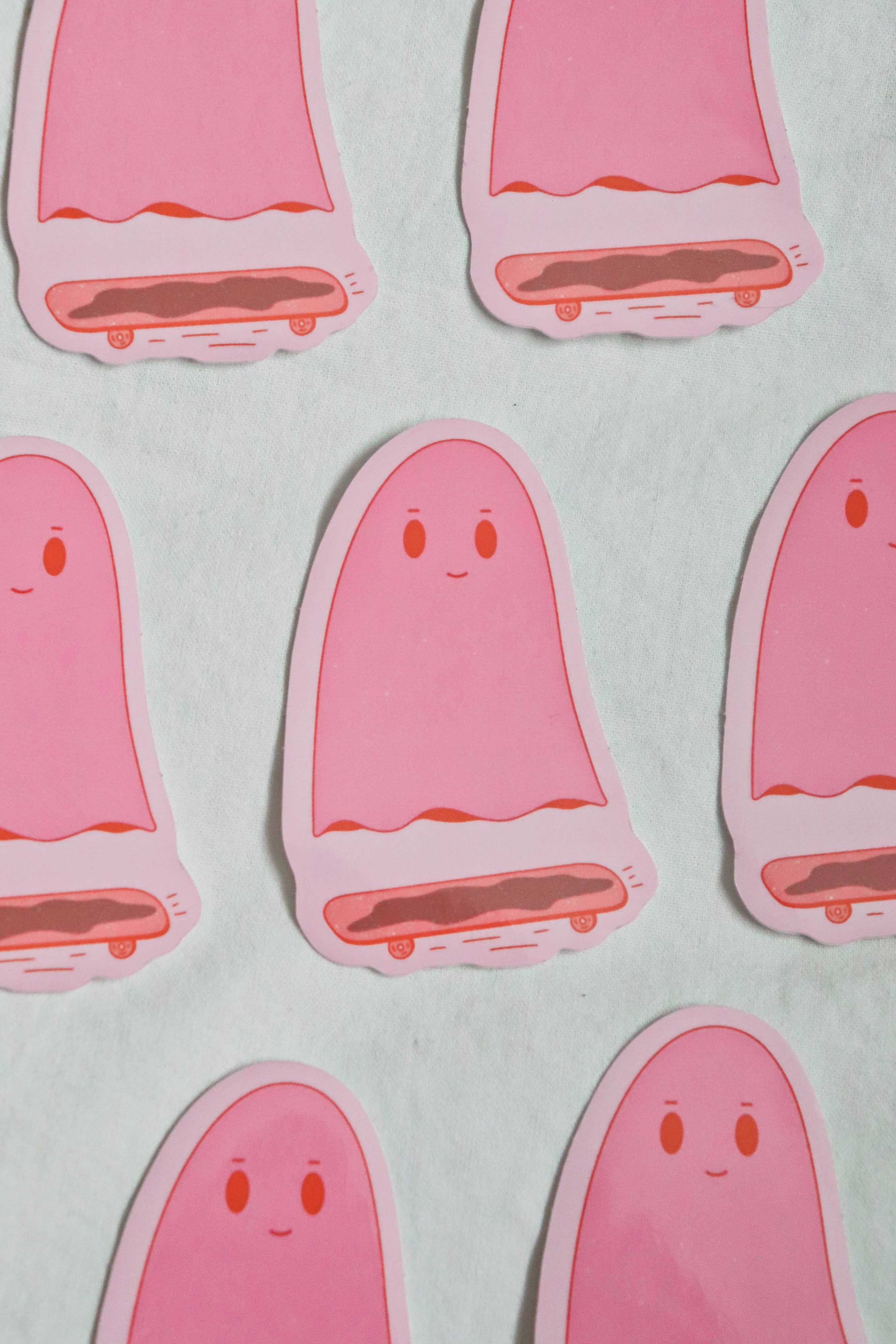 Day Dreamer Studios - Wholesale Sticker - Skateboarding Ghostie | Glossy Waterproof Vinyl Sticker3