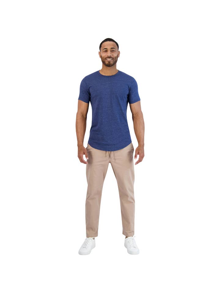Tri-Blend Scallop Crew | Goodlife Navy for wholesale on Faire