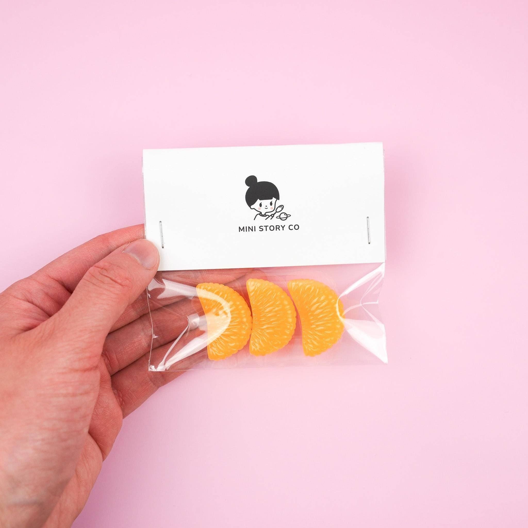 Mini Story Co – Íman por atacado – Conjunto de Ímanes de Fatias de Tangerina Suculenta7