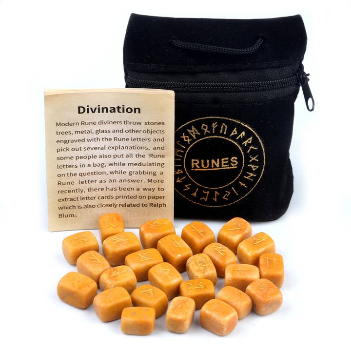 Gemcohub - Vente Pierre et cristal de spiritualité - Pierres de rune en agate naturelle et cristal3