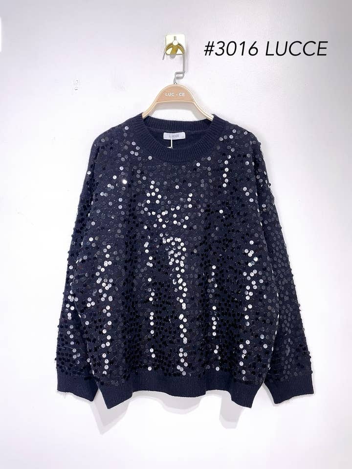 LUCCE - Wholesale Knit Sweater - Women's - Sequin sweater - 3016