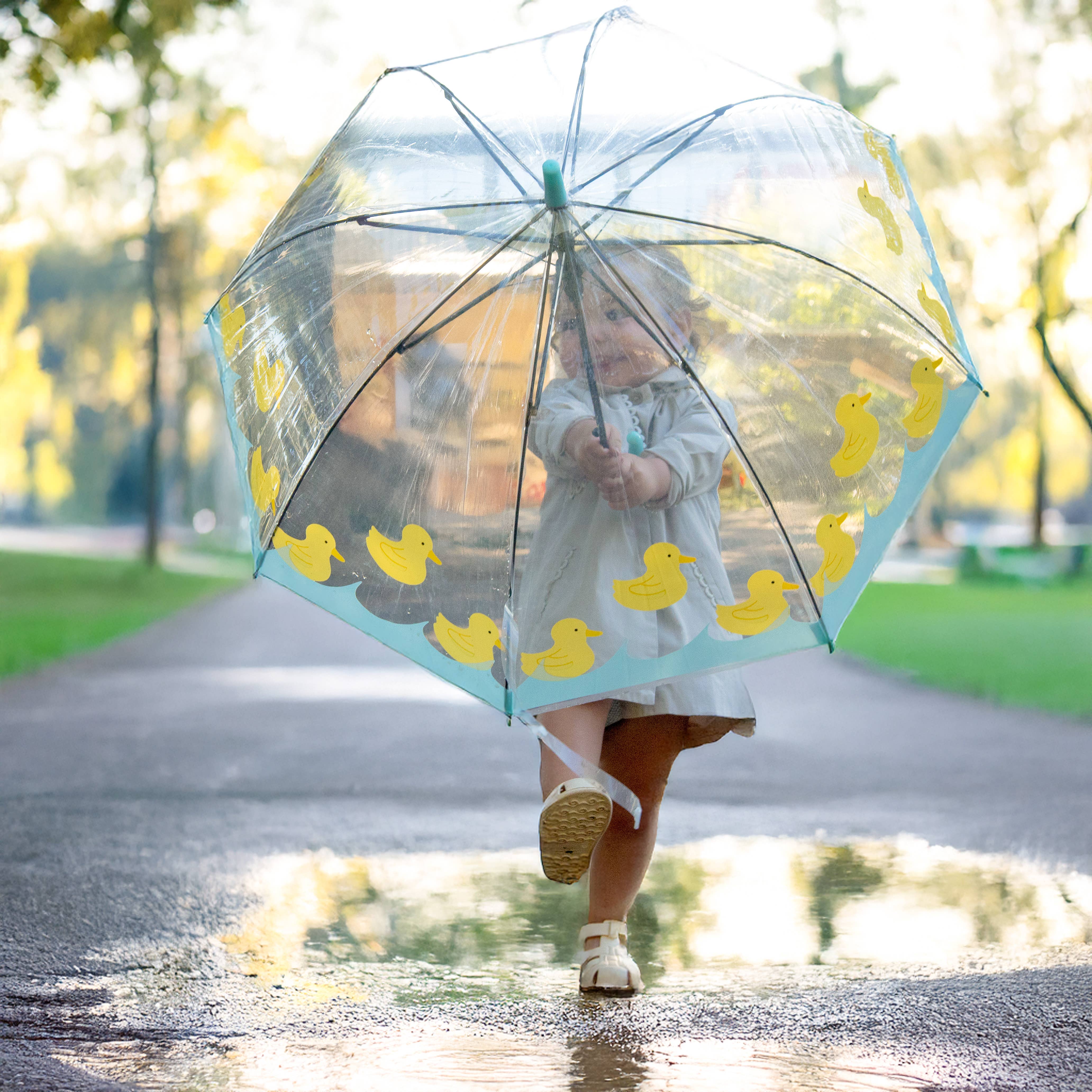 Fisura - Wholesale Umbrella - Kids - Children's transparent umbrella ducks1