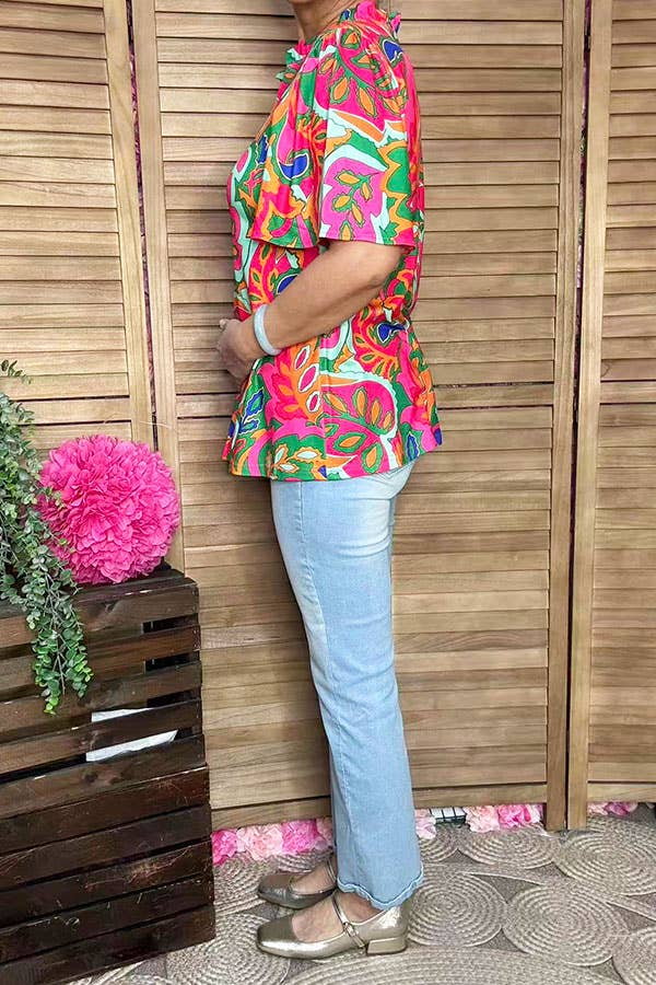 luluclothes - Wholesale Blouse - Women's - Multi color floral bell sleeves western women blous GJQ163812