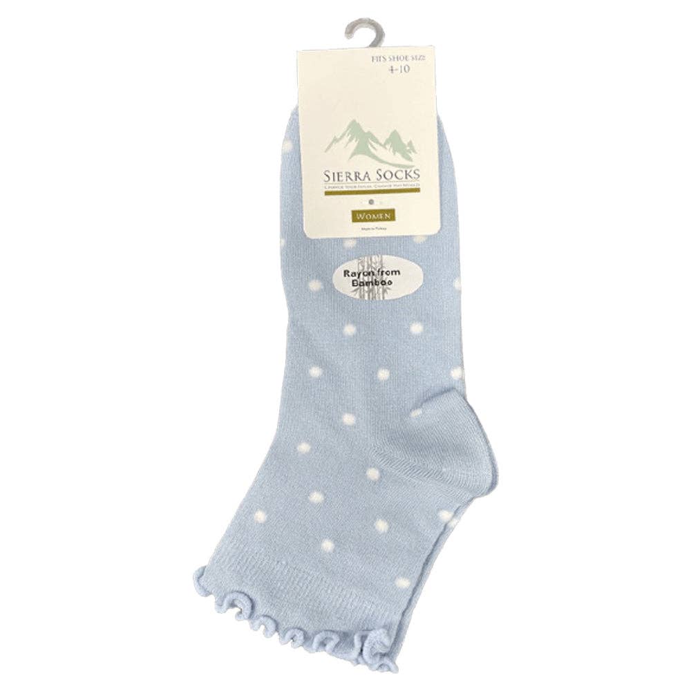 Sierra Socks - Wholesale Socks - Women's - Women's Rayon Quarter High Socks - in 4-Pair or 2-Pair Packs with Fun Lettuce Edge Ruffle Socks for Women, Girls and Teens5