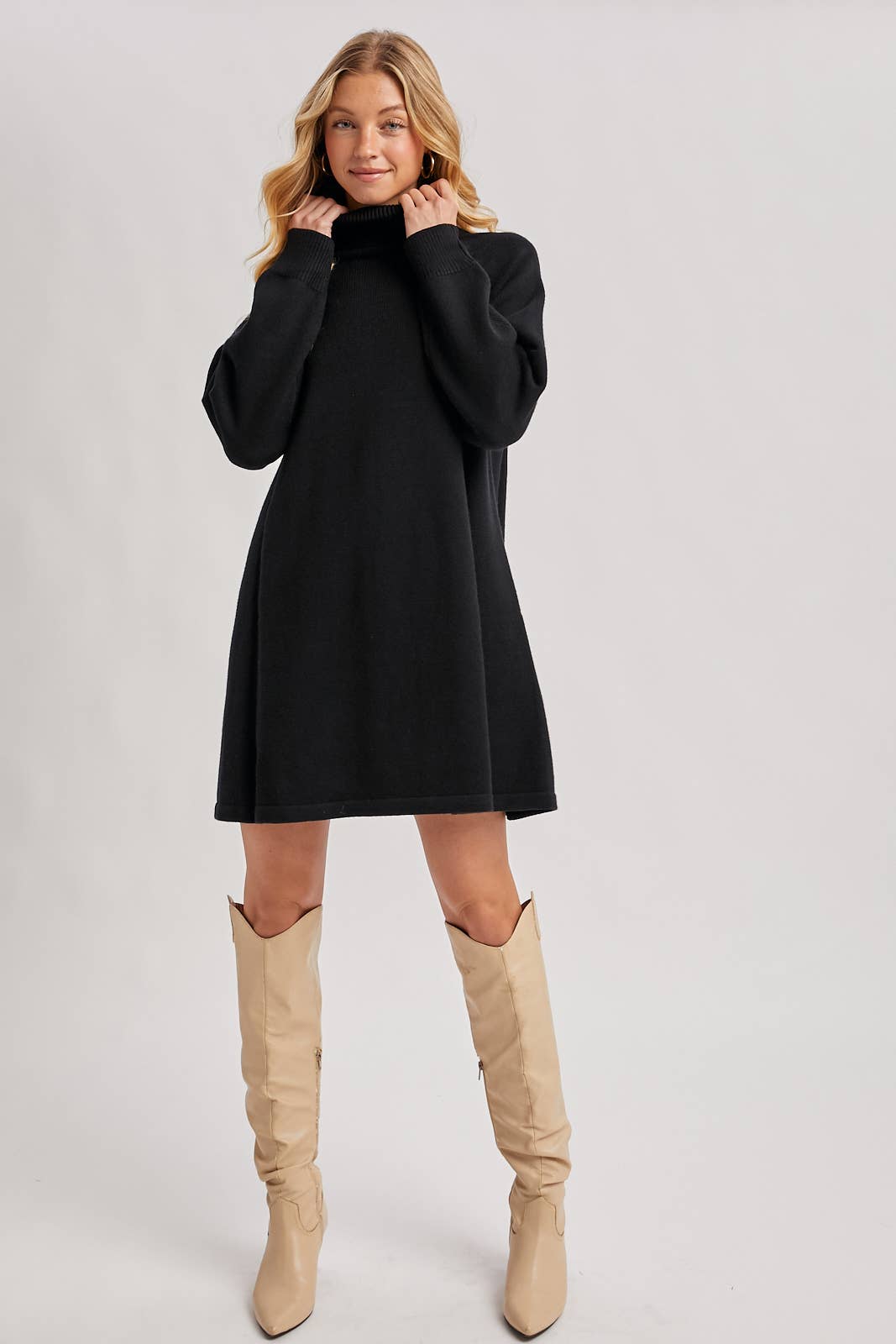 Bluivy – Großhandel Kleid – Damen – Pulloverkleid mit Rollkragen27