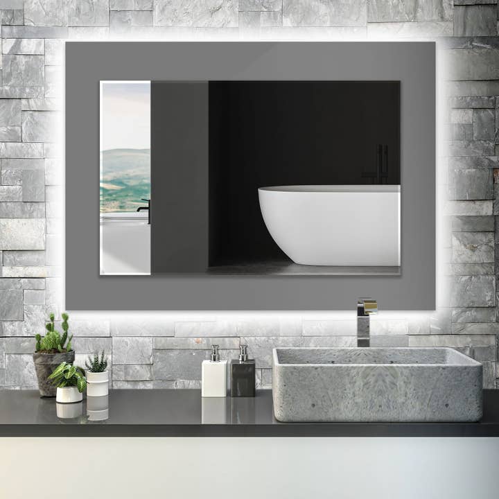 Miroir mural en verre trempé de couleur unie pour la vente par MyPhotostation