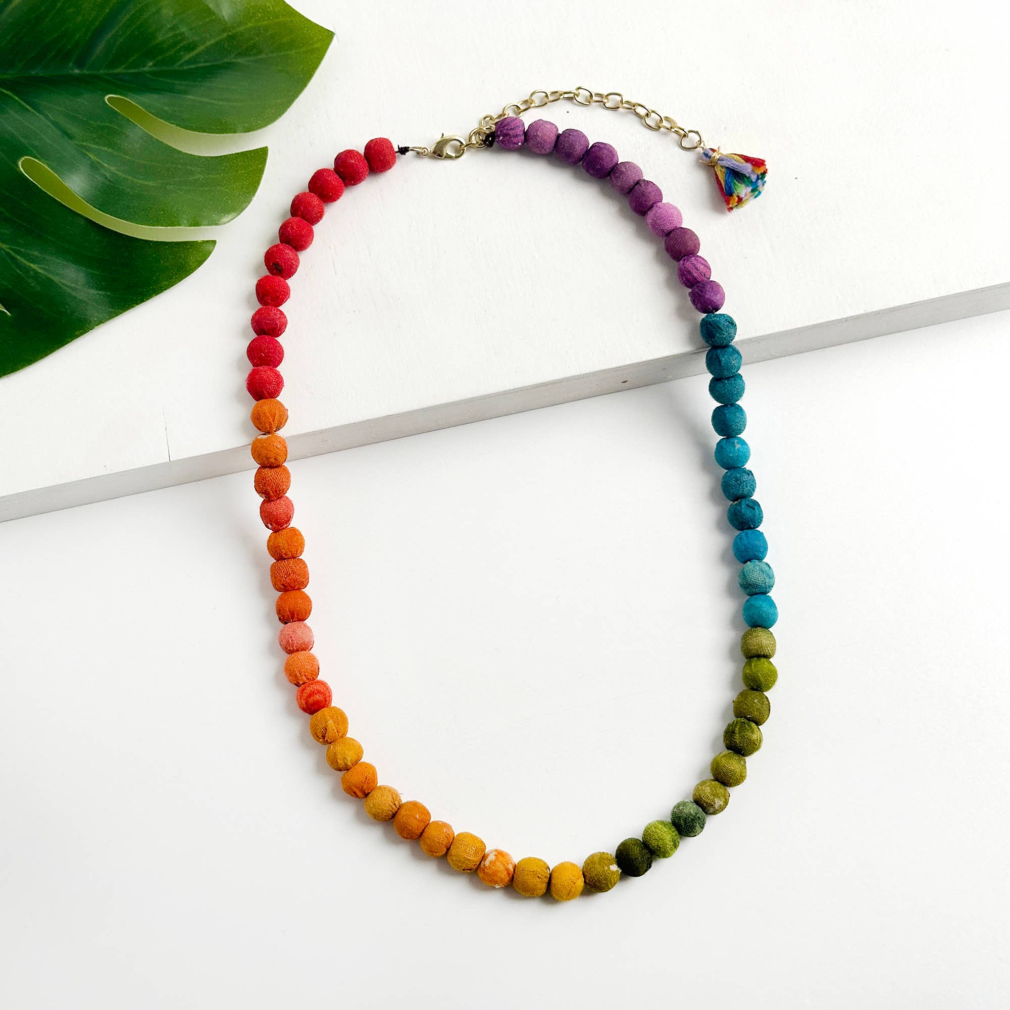 WorldFinds – wholesale Beaded/pearl necklace – Kantha Prism Necklace0