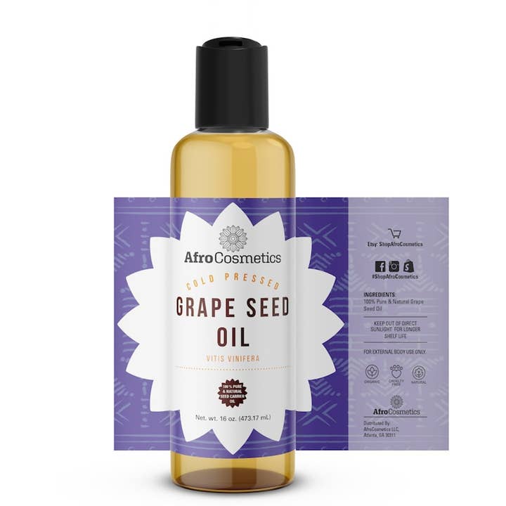AfroCosmetics & Culture - Wholesale Bath/Body Oil - Grapeseed Oil ,100% Pure Natural Unrefined Organic