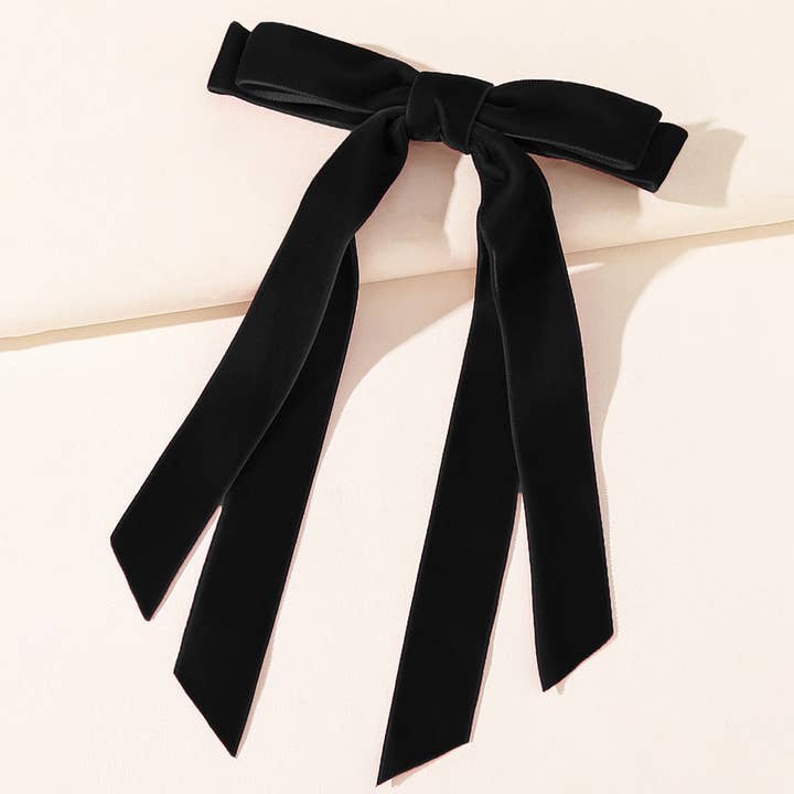 WEST AUSSIE SUPPLIES - Wholesale Hair Clip - Women's - Coquette Velvet Bow Hair Clip