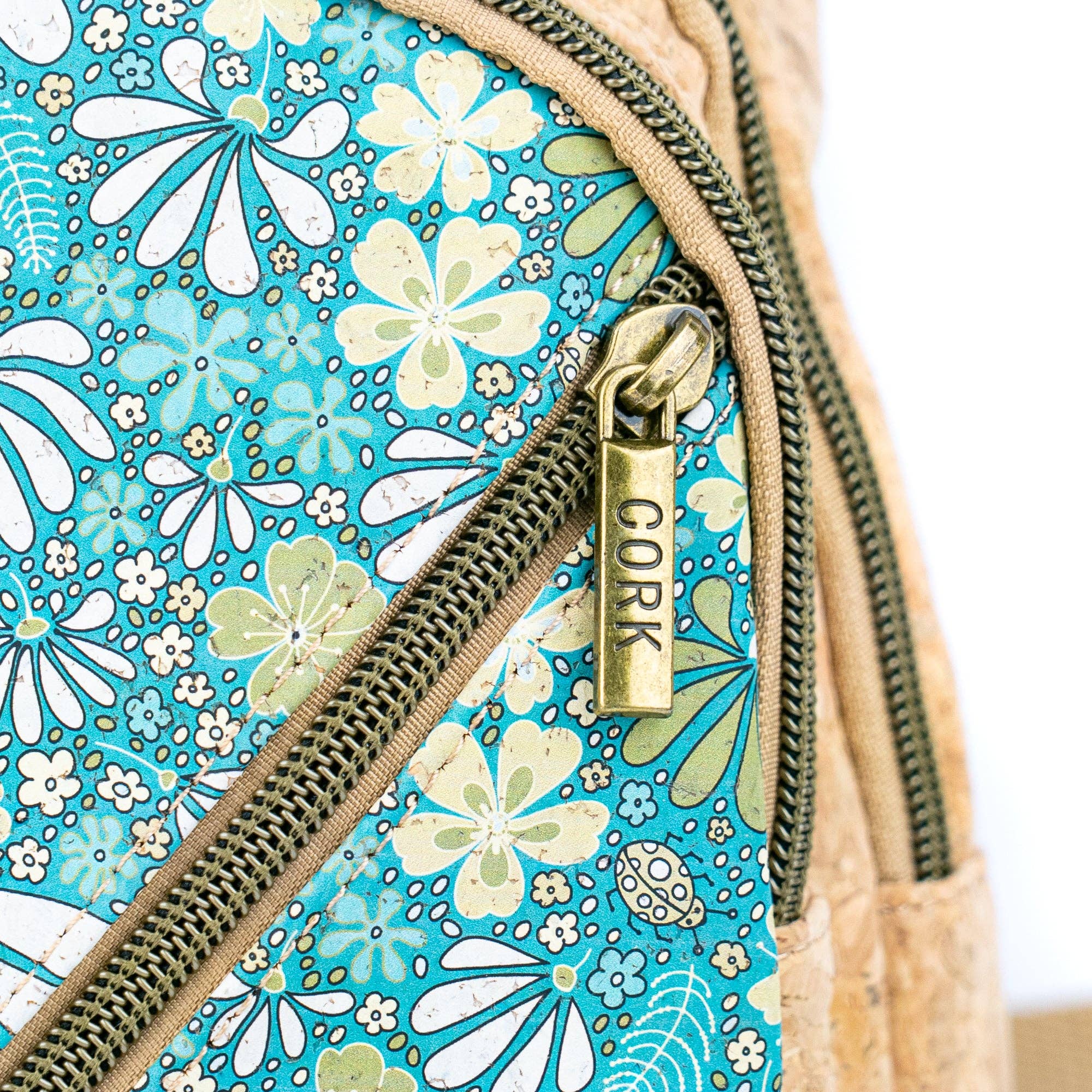 Meninas Bonitas Cork - Wholesale Crossbody Bag - Women's - Cork Sling Bag with Printed Front Panel  BAG-23694