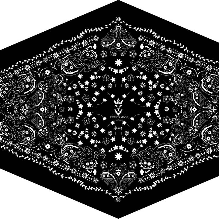 Malibu & Beyond Co /LENNOX MODE - Wholesale Bandana - Women's - Iconic classic Rock & Roll Paisley Bandana in Diamond shape!2