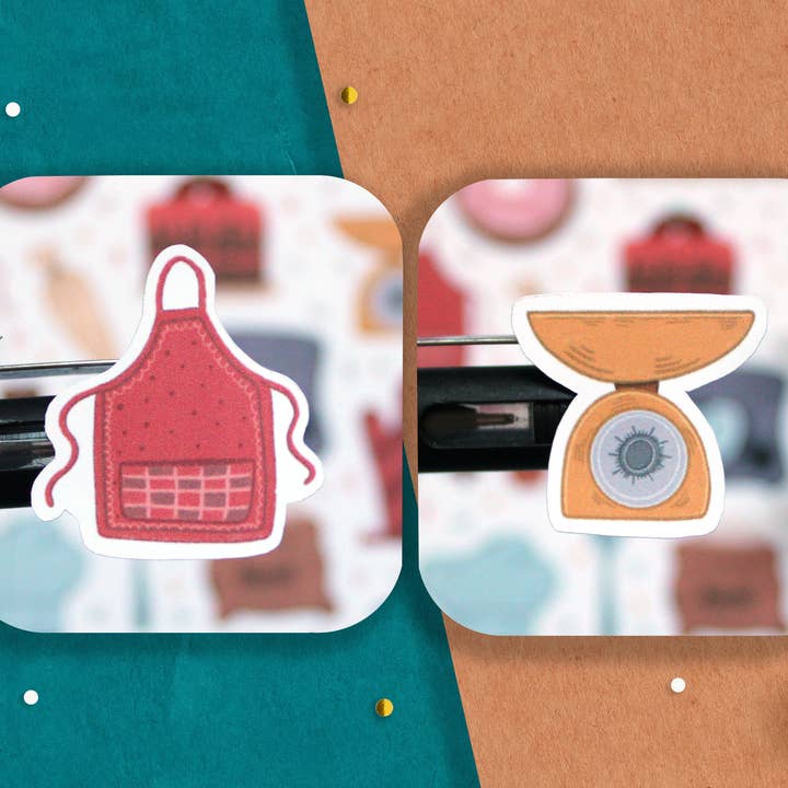 Bartista - Vendita all'ingrosso Adesivo - Foglio di adesivi Baking Time, adesivi Bullet journal, agenda4