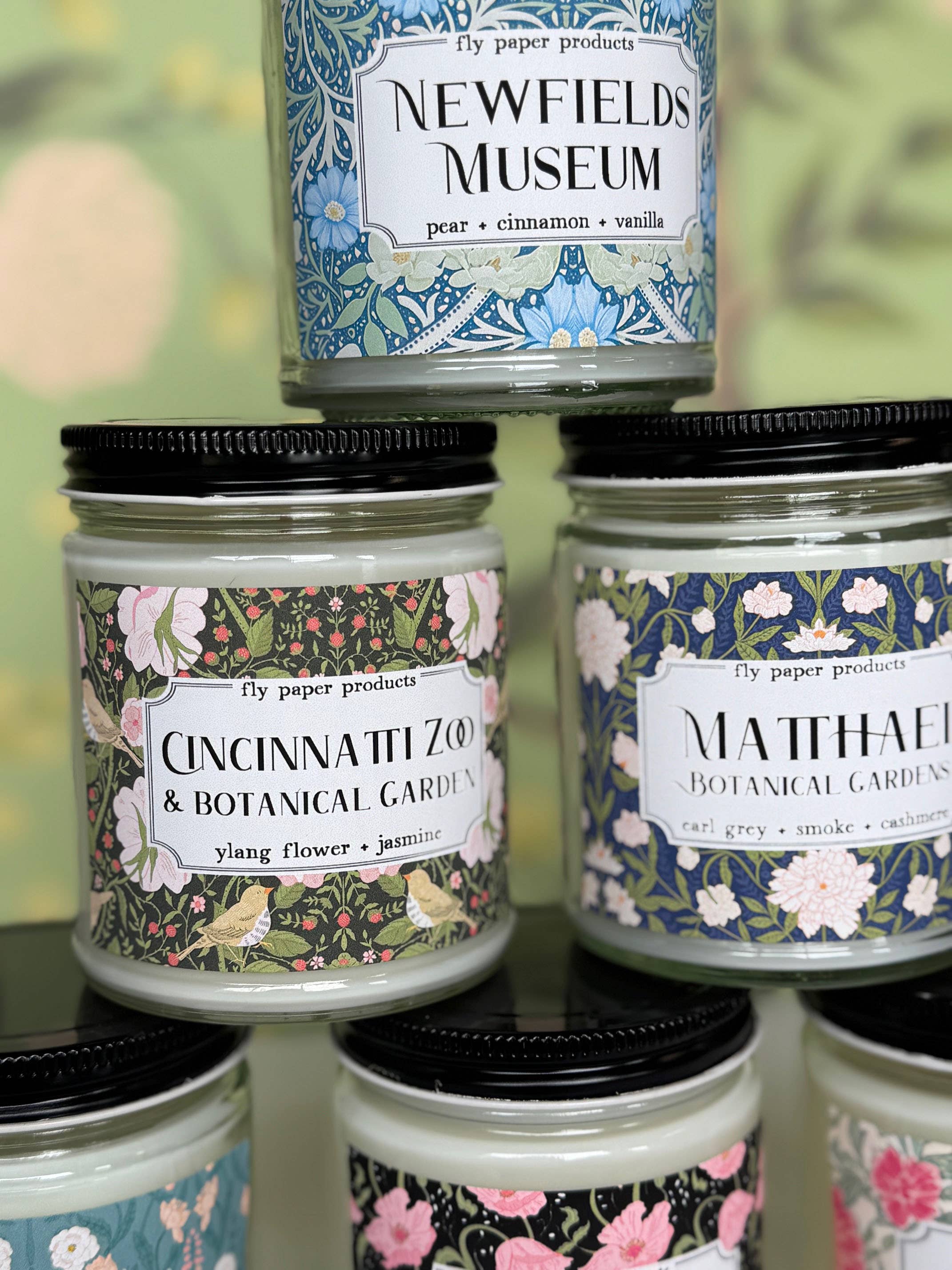 Fly Paper Products - Wholesale Jar/Filled Candle - Custom Name Drop William Morris 9 oz Candle  2