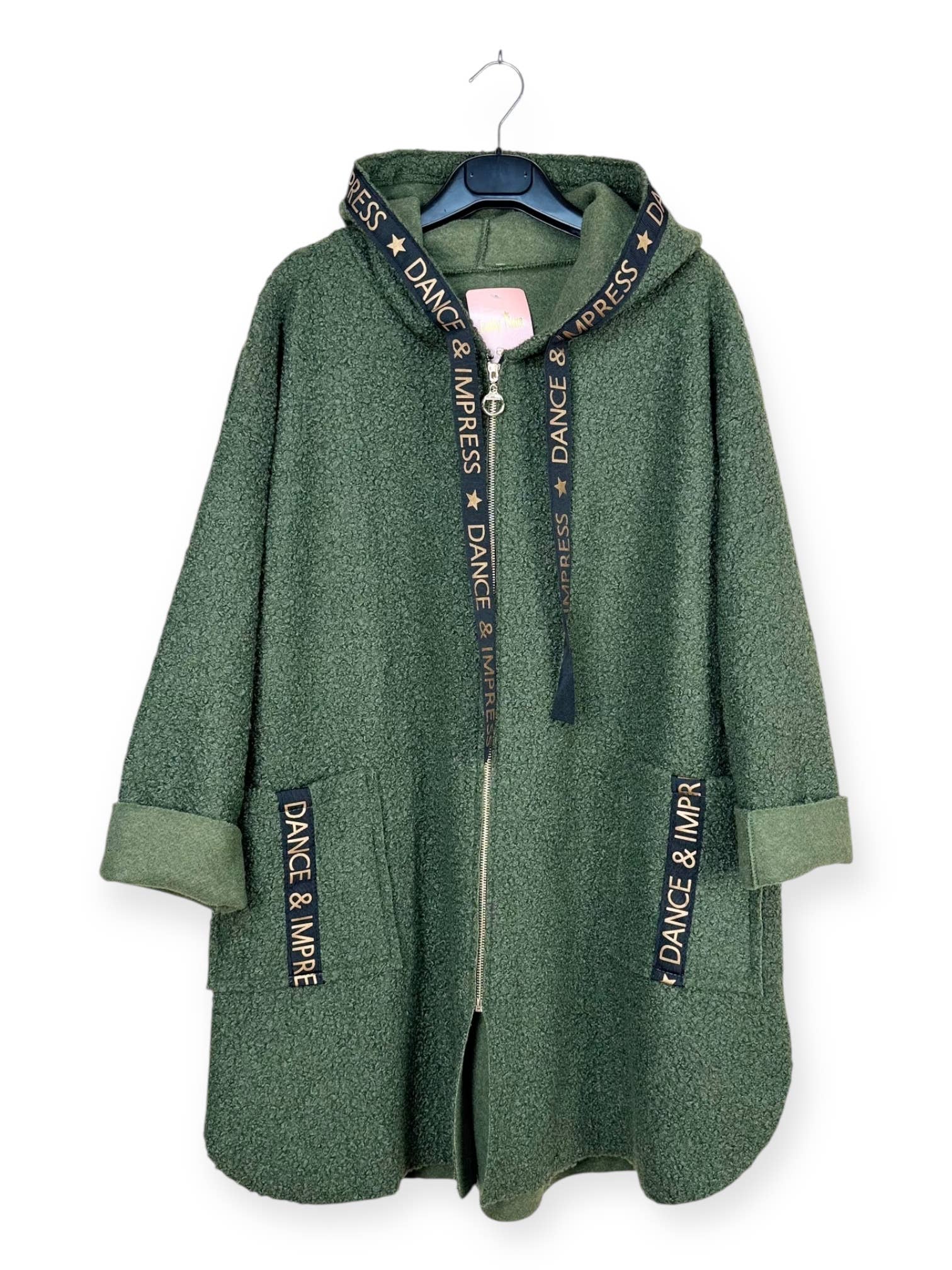 Lucky Nana - Wholesale Coat - Women's - AH 22173 - Boucle Fabric Coat4
