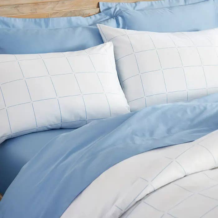 Menton River Blue Twin Xl Sateen Duvet Cover for wholesale by Hotel Collection by Garnier Thiebaut