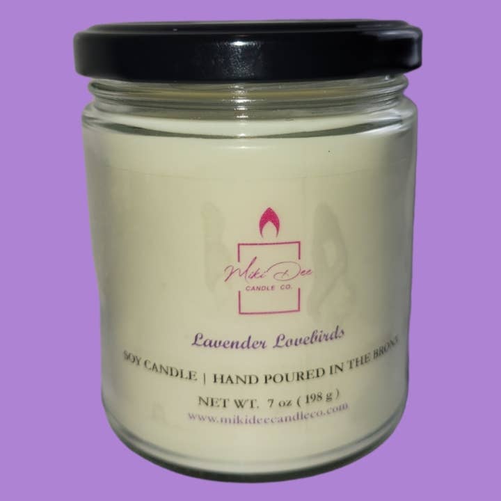 Lavender Lovebirds for wholesale by Miki Dee Candle Co LLC