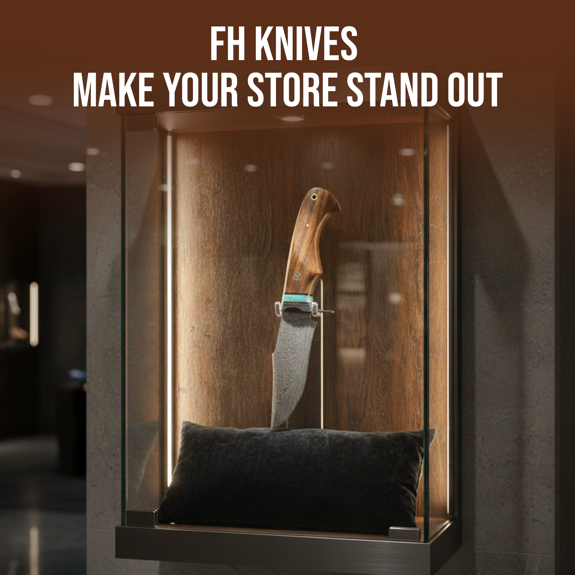 FH KNIVES - Wholesale Pocket Knife/Holder - 10' Handmade damascus steel knife with leather sheath4