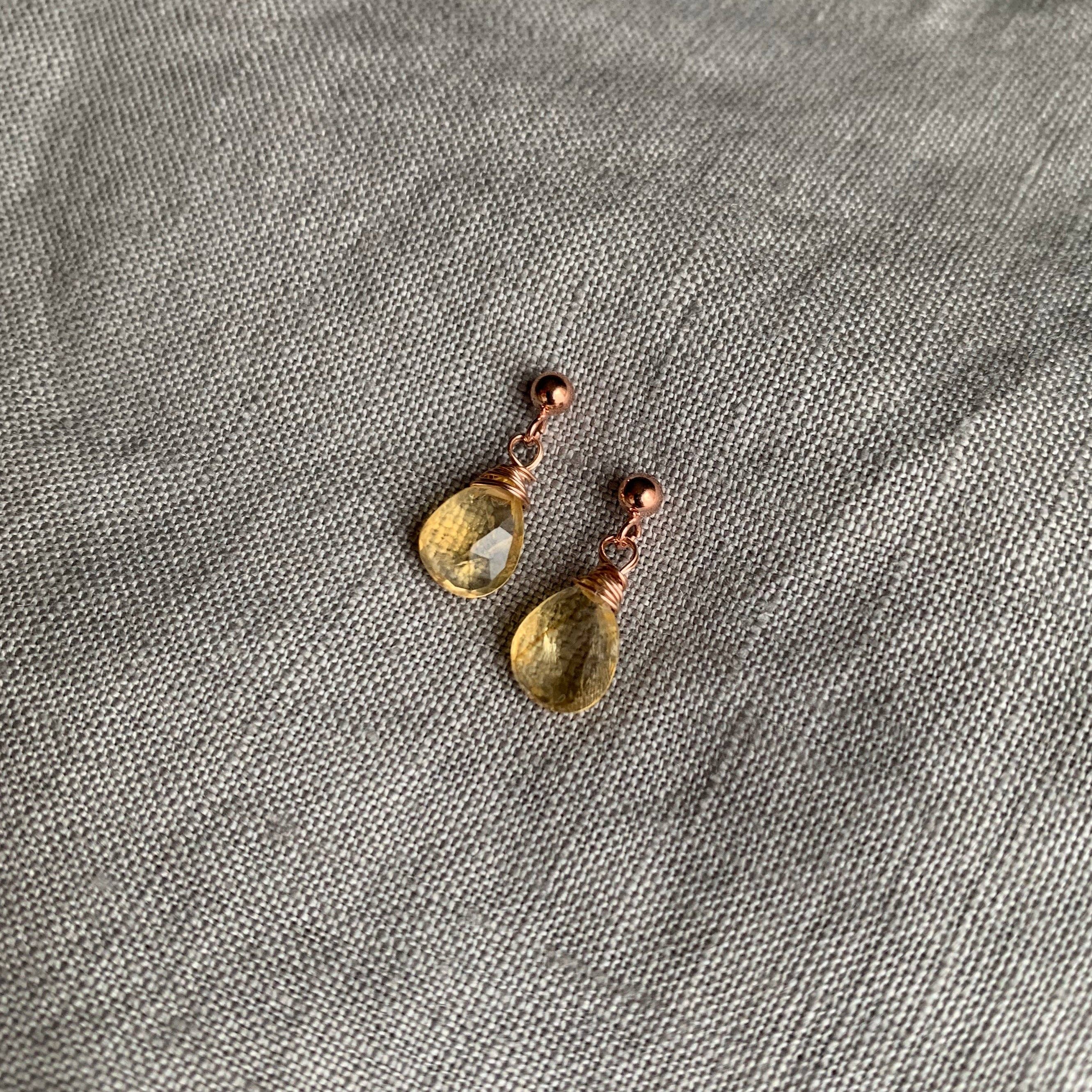 Naked Sage - Wholesale Dangle Earrings - Citrine - Linnaea Earrings2