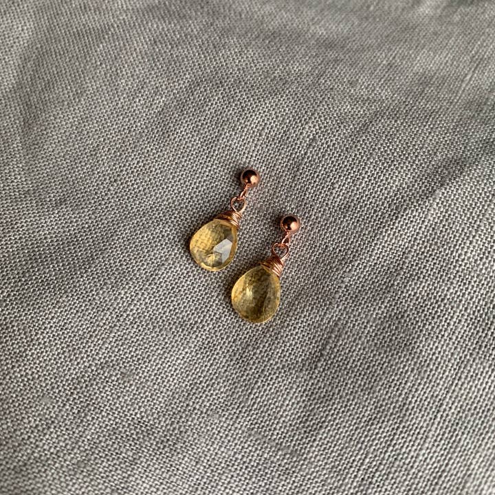 Naked Sage - Wholesale Dangle Earrings - Citrine - Linnaea Earrings2