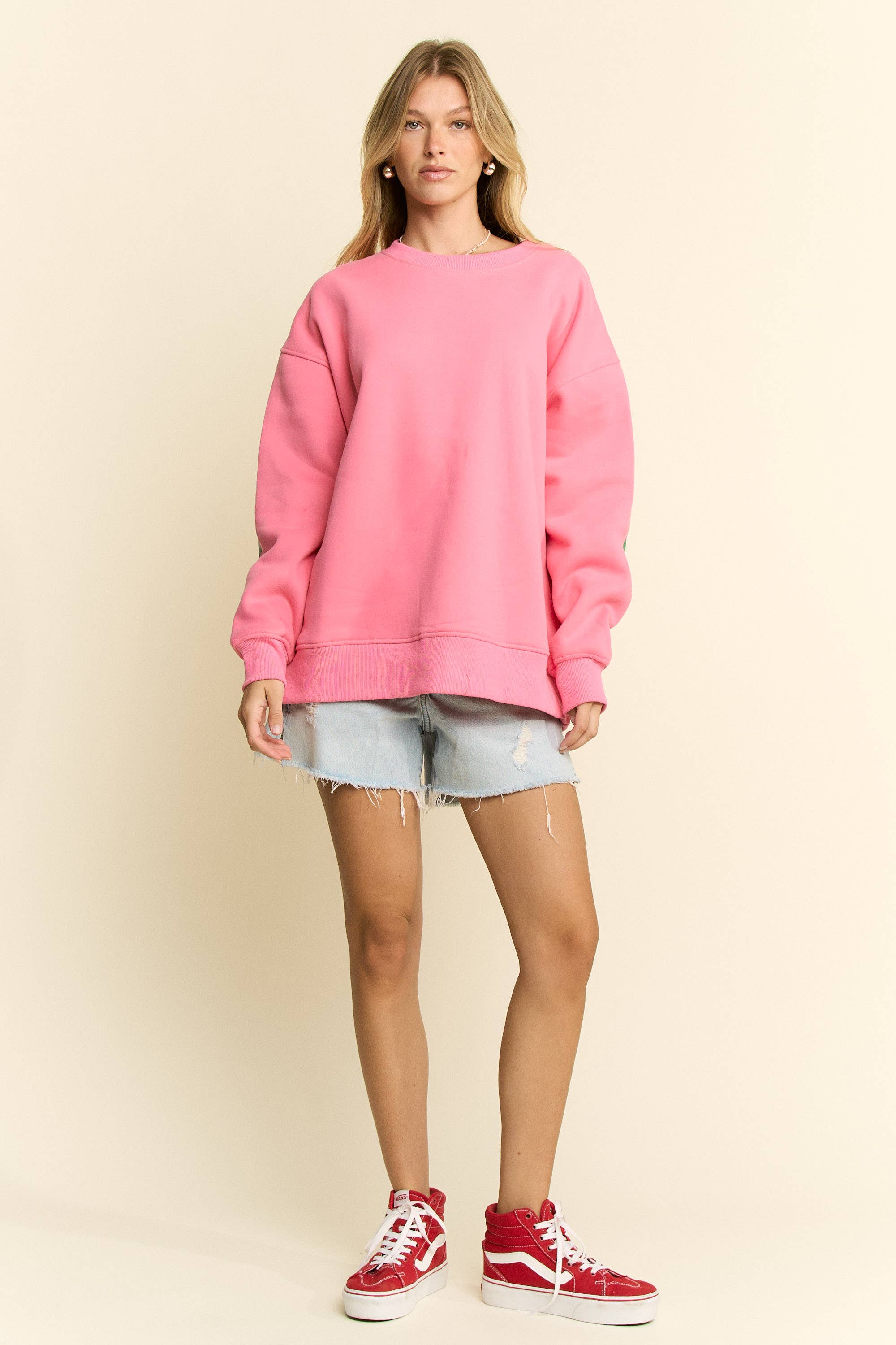 JADE BY JANE - Wholesale Graphic Sweatshirt - Women's - Be Yourself Love Yourself Printed Oversized Sweatshirt12