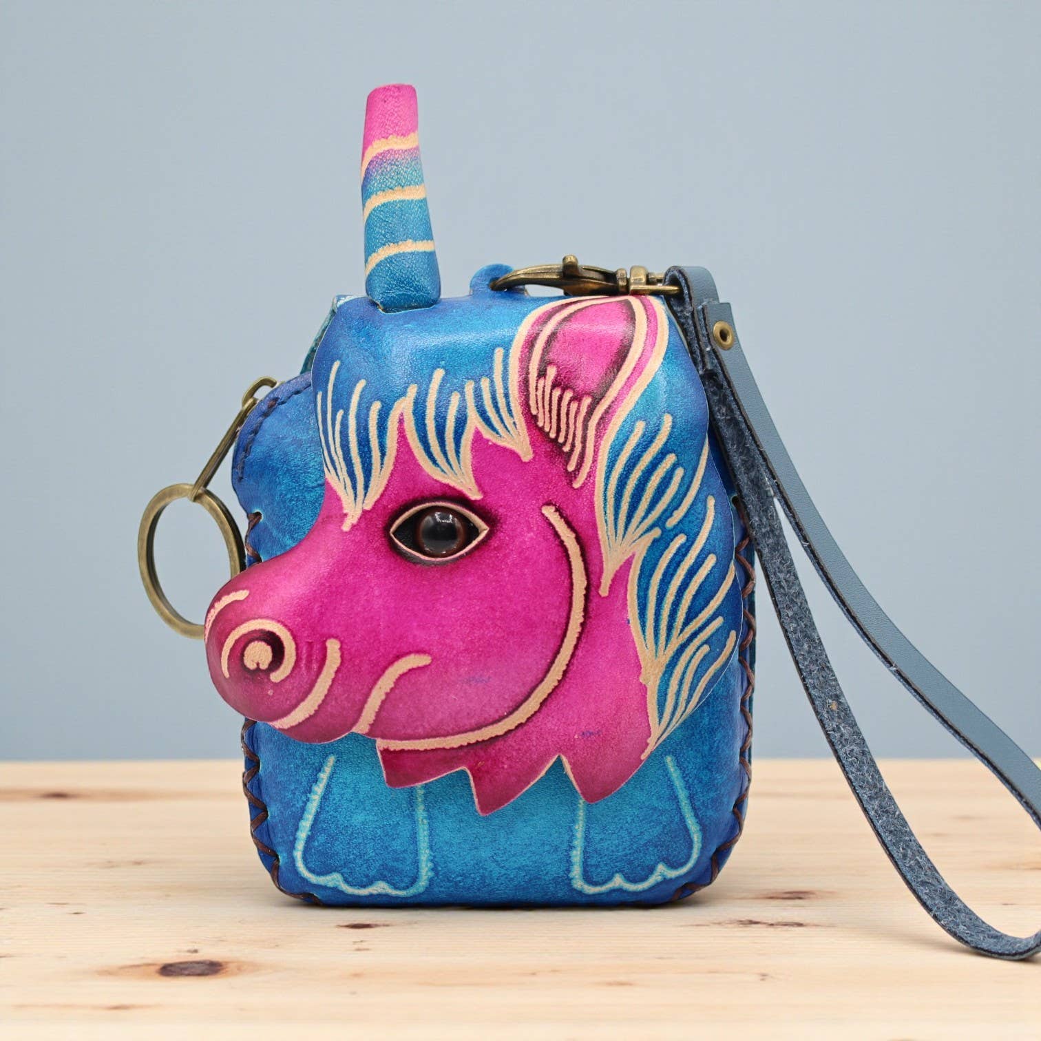 Sunflower Handmade leather inc – wholesale Coin purse – Women’s – Unicorn Wristlet Genuine Leather Coin Purse Wallet4