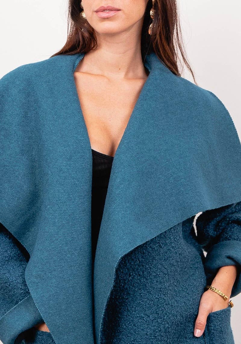 LINEN & COTTON HOUSE - Vente Manteau – femme - VESTE BOUCLETTE MATIERE RESPONSABLE + SIZE  35122 38