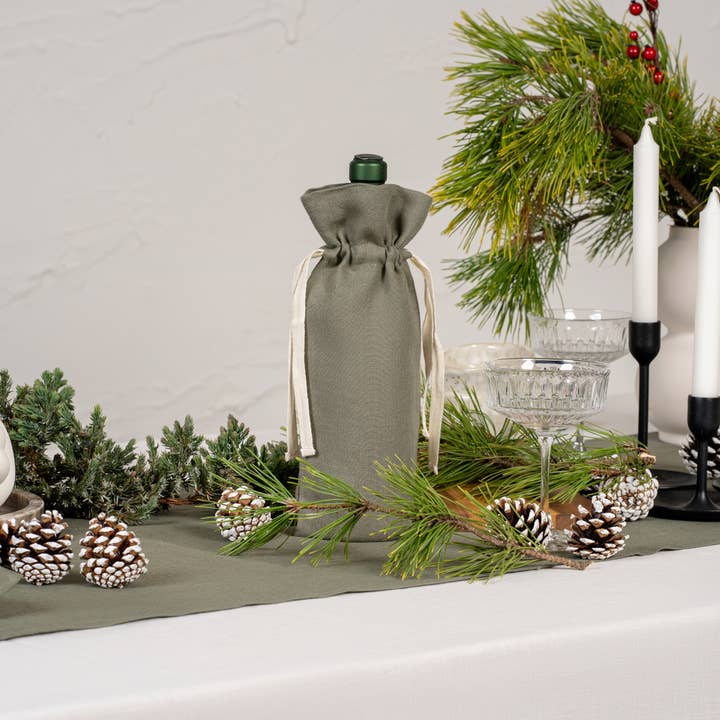 menique - Wholesale Wine Gift Bag - European 100% Linen Wine Gift Bag5