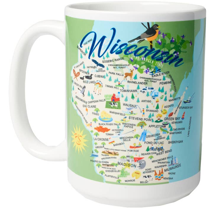 Wisconsin 15-oz. Ceramic Mug for wholesale by Galleyware