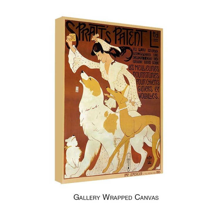 Ready2hangart, Inc. - Wholesale Art Print - Vintage Spratts Patenet Ltd. by Auguste Roobille Wrapped Canvas Art1