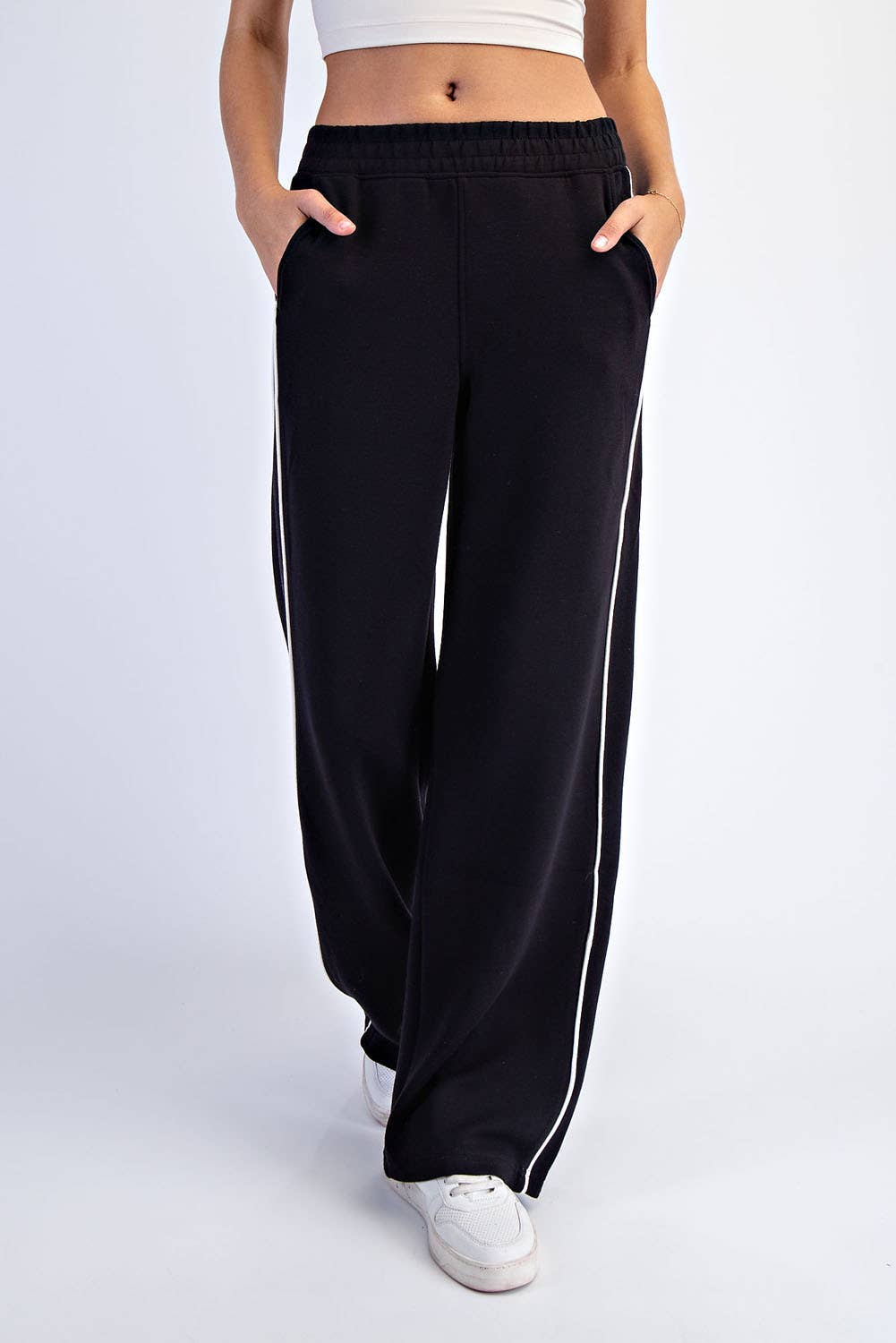 Rae Mode - Wholesale Athletic Pants - Women's - MODAL SCUBA TWO STRIPE PIPING STRAIGHT PANT22