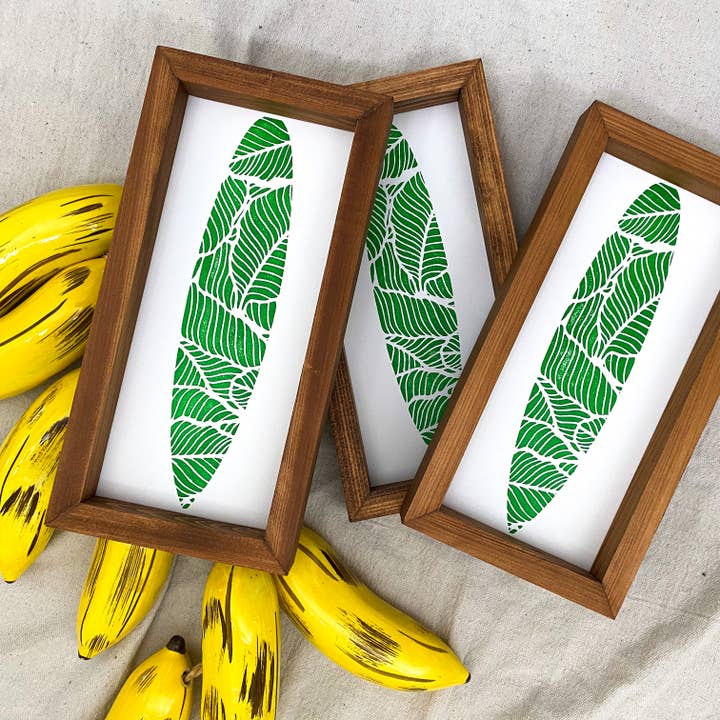 Banana Leaf Surfboard Mini (Flere farver) for engroshandel hos Southern Mesa Trading Co.