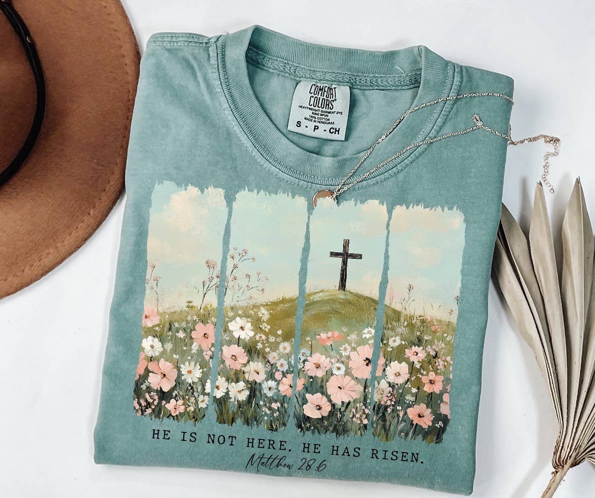 Glitter & Dirt Mn - Wholesale T-Shirt (Graphic) - Unisex - He Is Risen Comfort Colors T-shirt1
