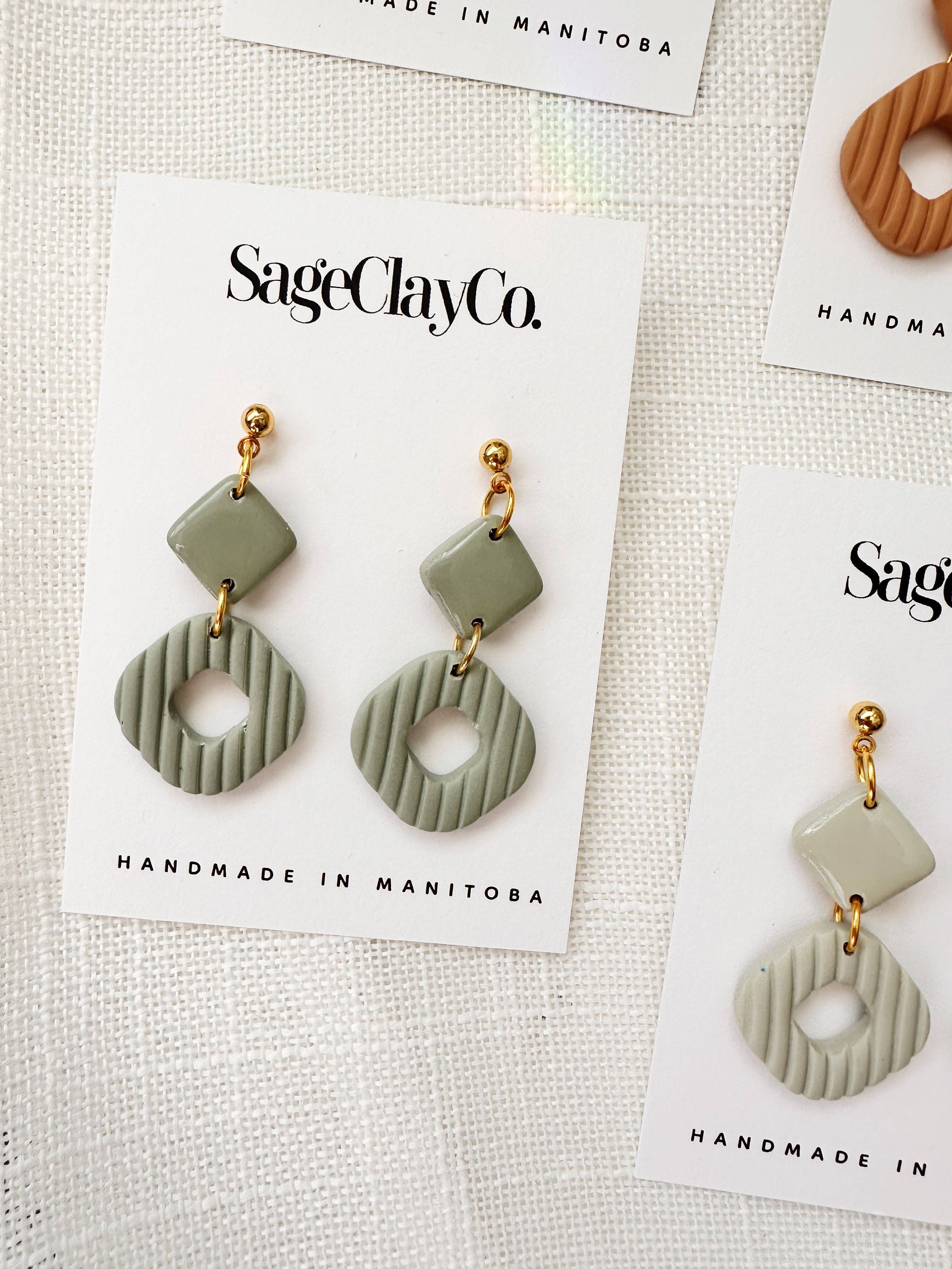 SageClayCo - Wholesale Dangle Earrings - Shannon | Earth Tones Collection1