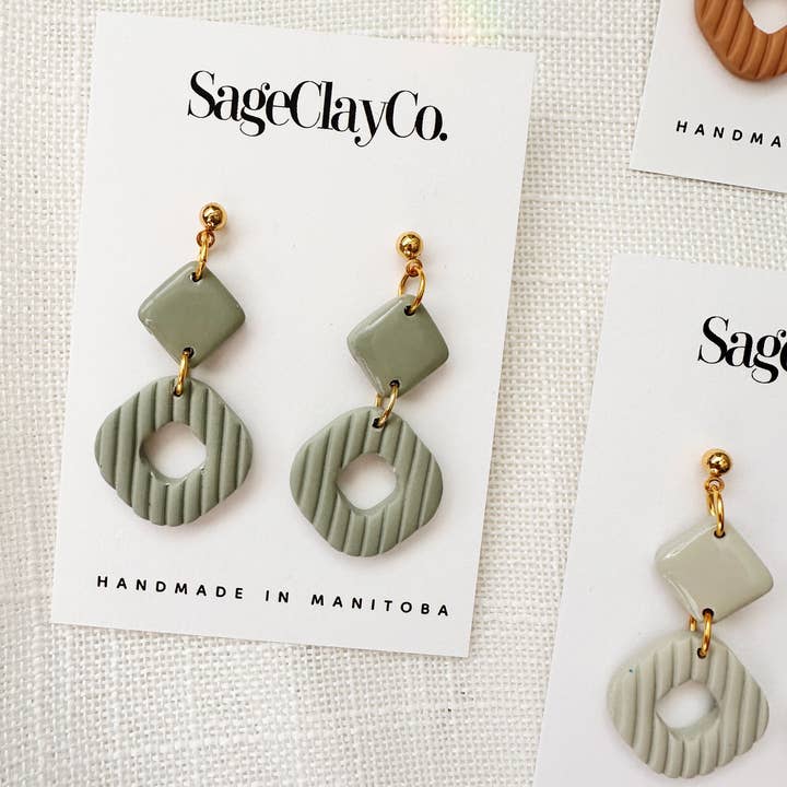 SageClayCo - Wholesale Dangle Earrings - Shannon | Earth Tones Collection1