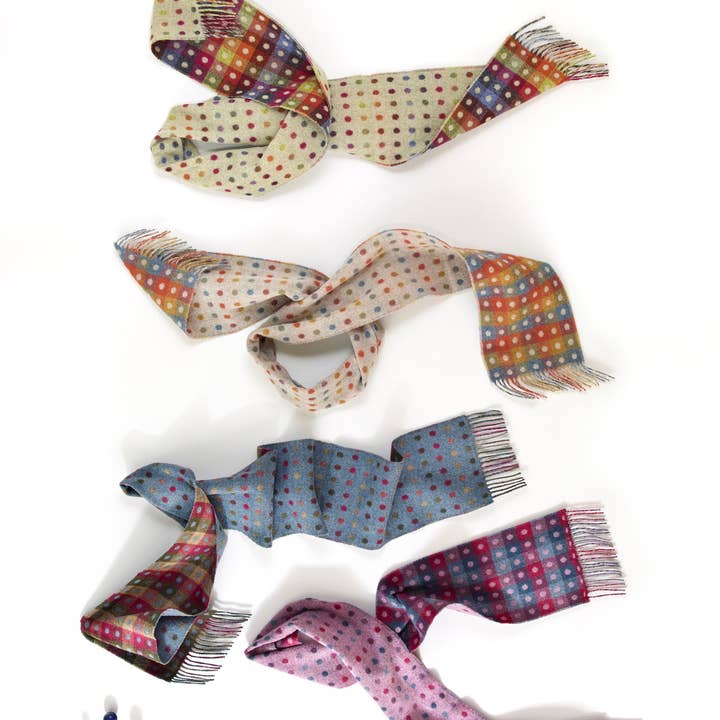 Bronte Moon - Wholesale Scarf – Women's - Spot Check Scarf Selection - Merino Lambswool - Made in UK4