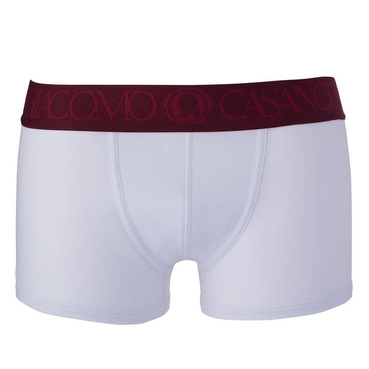 Underwear boxer - White/Bordò Ref. 0006B for wholesale by Giacomo Casanova Style