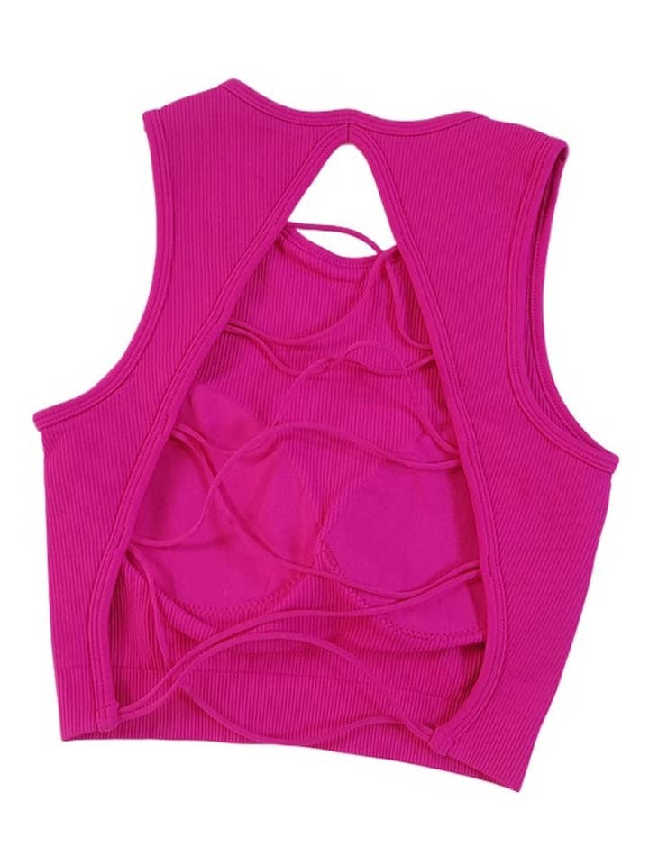 Stepo - Cross-Back Fitted Sport-BH Yoga Camisole für den Großhandel von Funkyrel® Atzbranding Limited