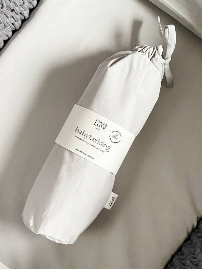 Bedding set for baby basket - Soft grey for wholesale by UNIQUE LOVE Design