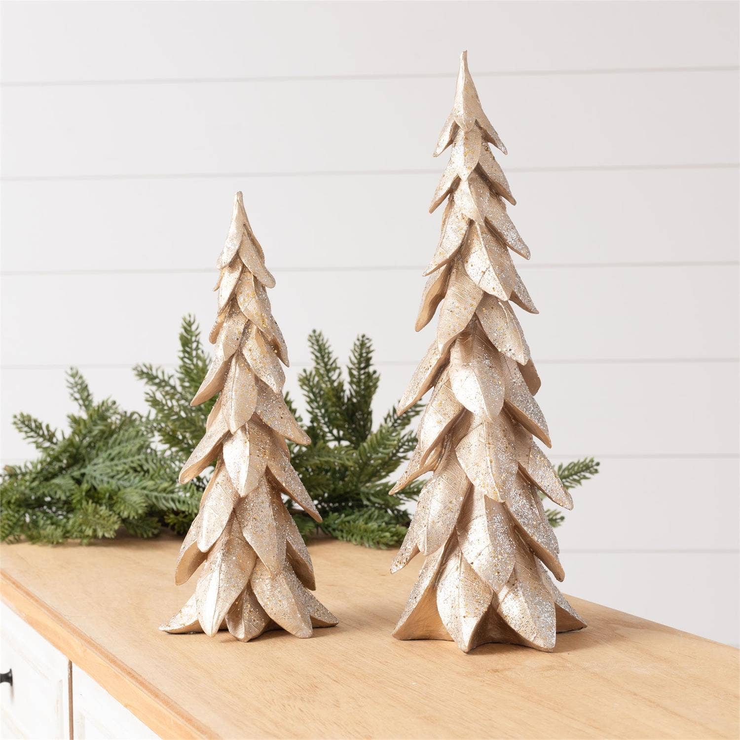 Audrey's Home & Gift - Vendita all'ingrosso Decorazione natalizia - Alberi di Natale Champagne (Set di 2) (Confezione/02 Set)1