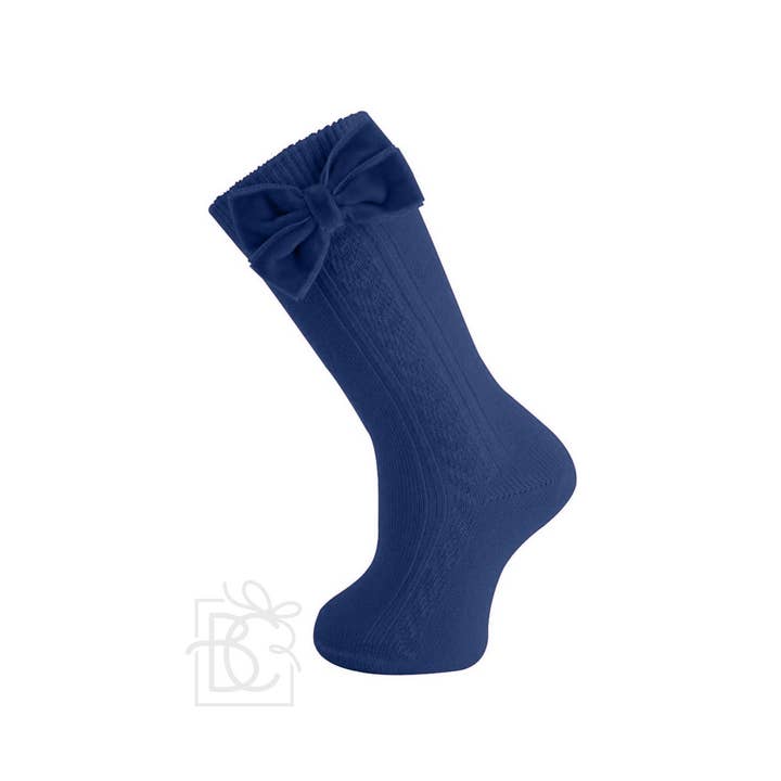 Knee High Sock with Velvet Bow for wholesale by Carlomagno